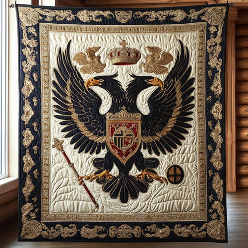 Golden Crest Quilt Blanket