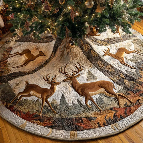 Golden Dawn Quilted Tree Skirt