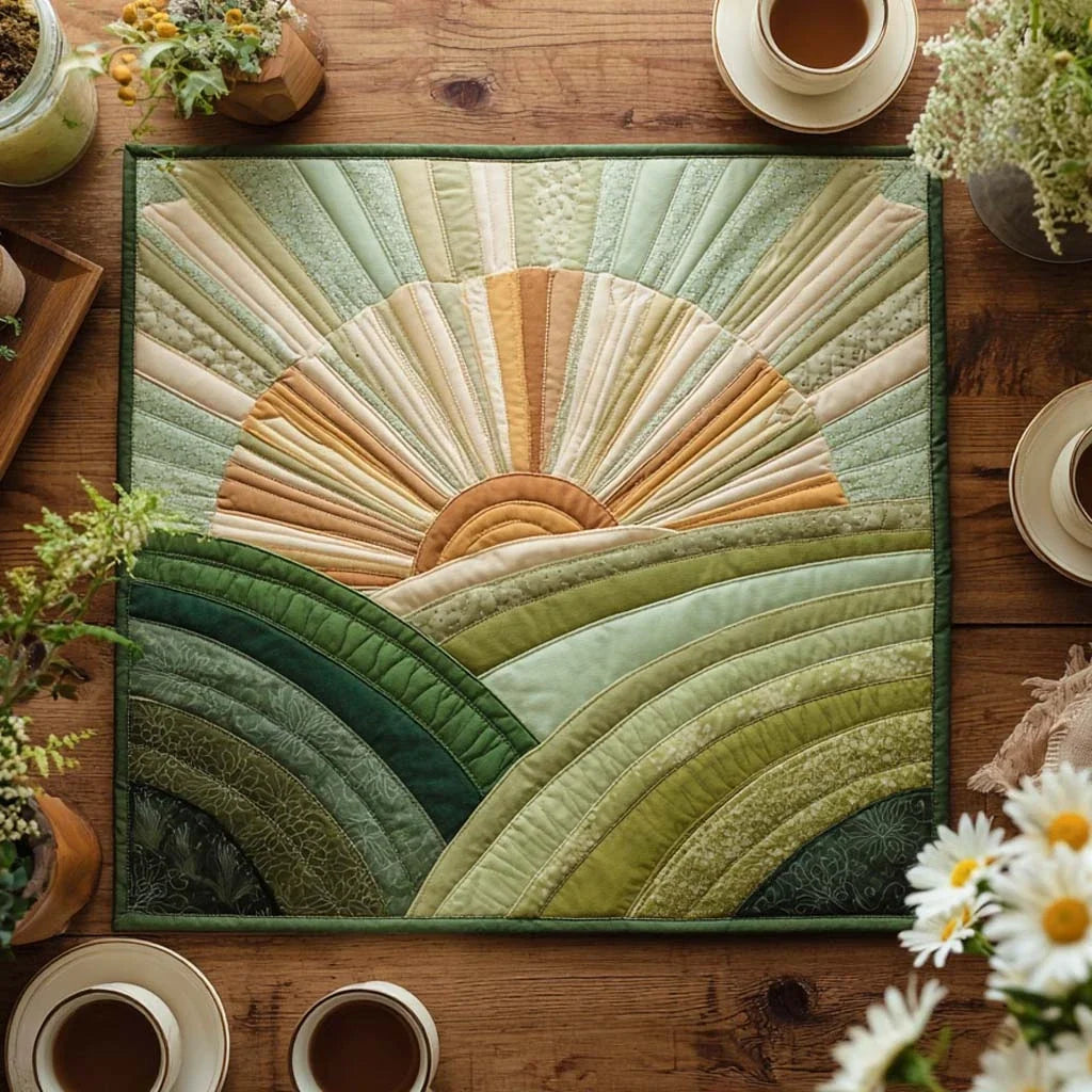 Golden Dawn Vista Quilted Table Topper