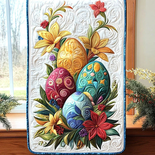 Golden Egg Magic Quilted Table Runner