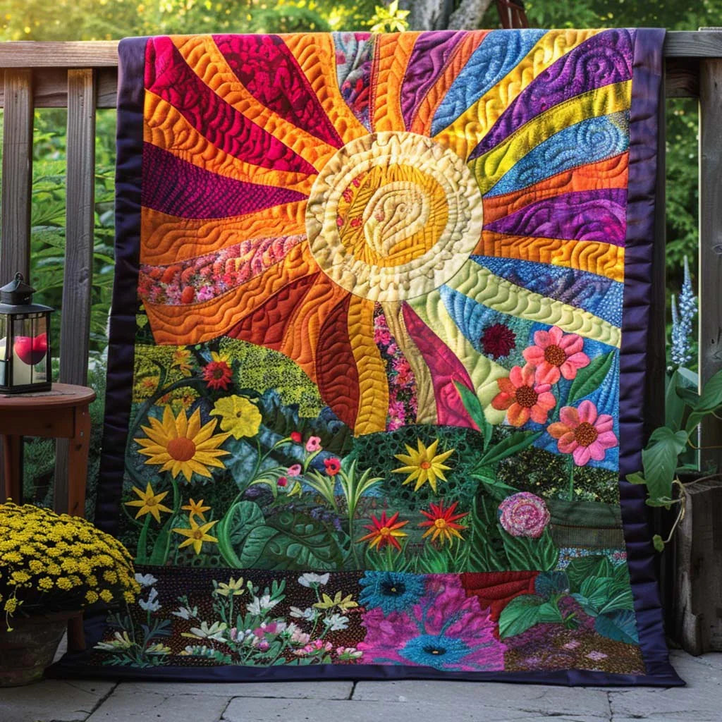 Golden Escape Quilt Blanket - Quilted Blanket by Wild and Way