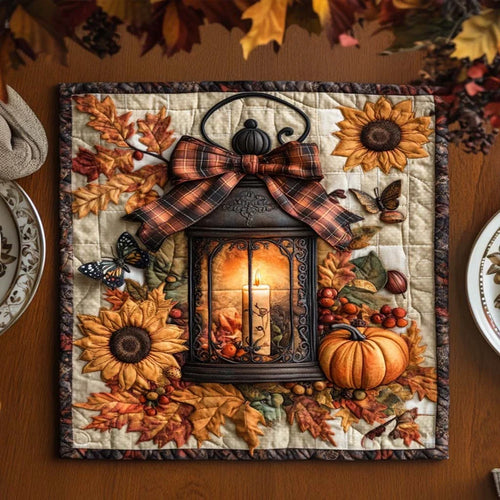 Golden Fall Glory Quilted Table Topper