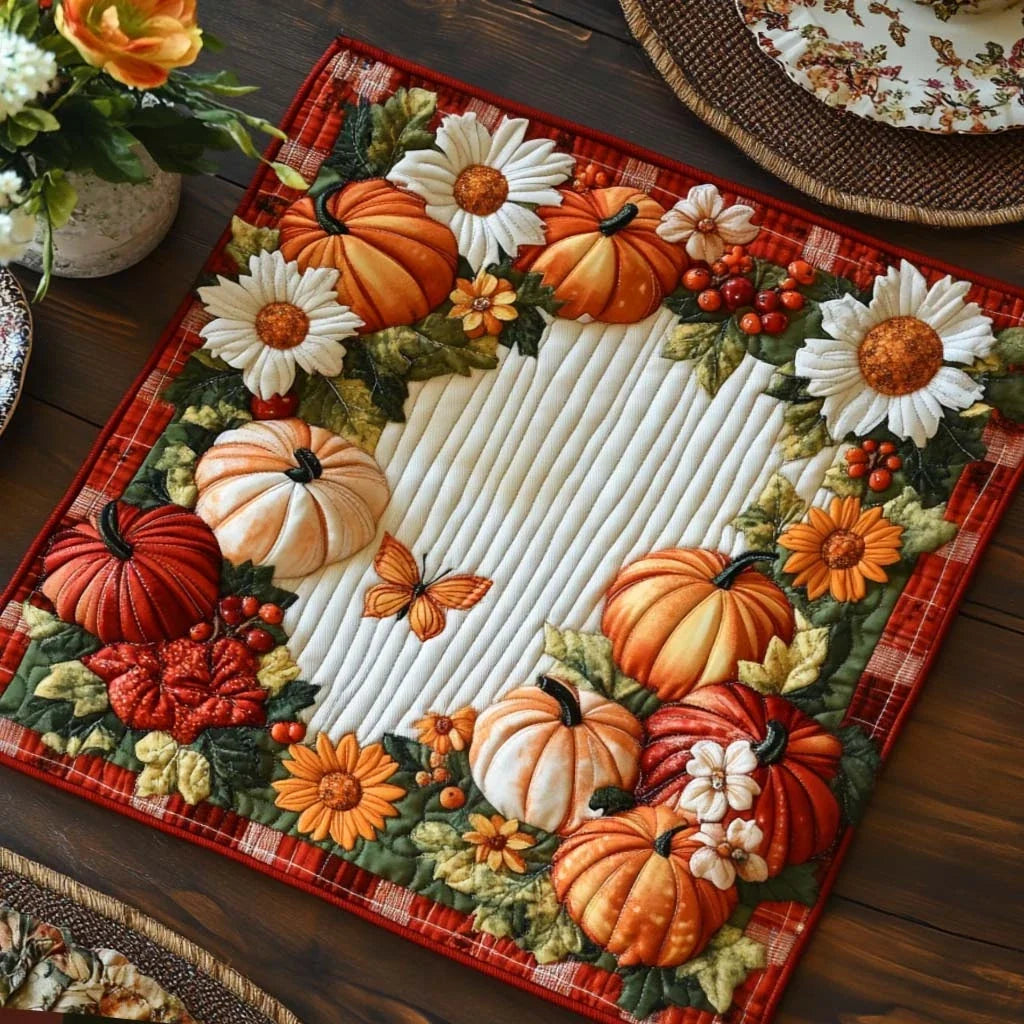 Golden Fields Quilted Table Topper
