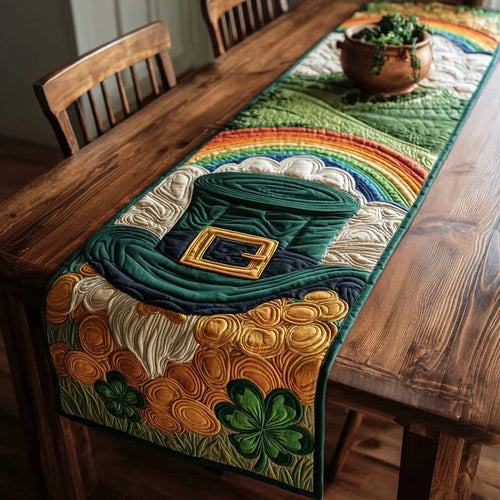 Golden Fortune Quilted Table Runner
