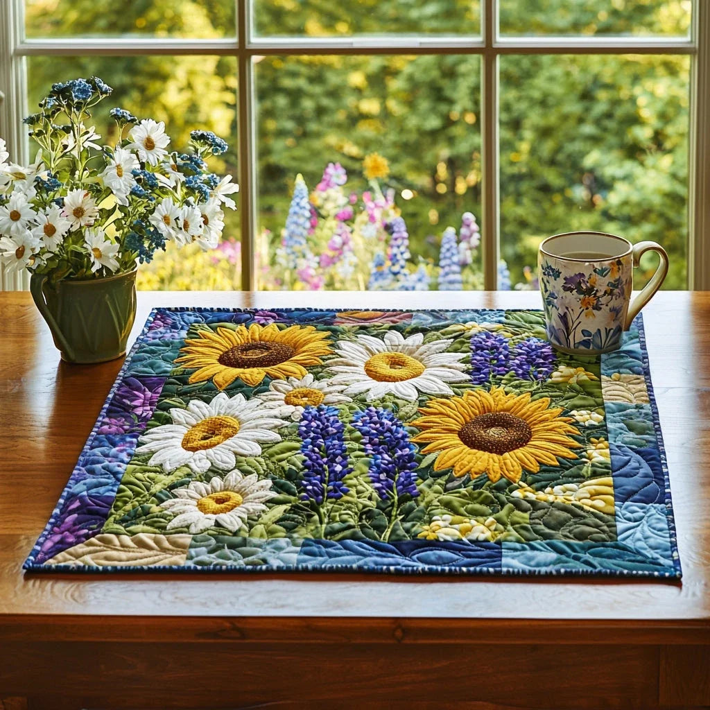 Golden Garden Quilted Table Topper