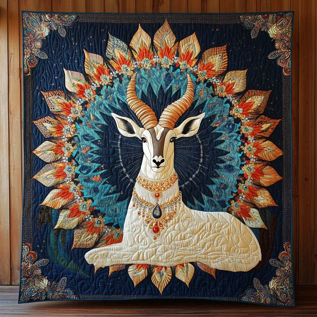 Golden Gaze Quilt Blanket