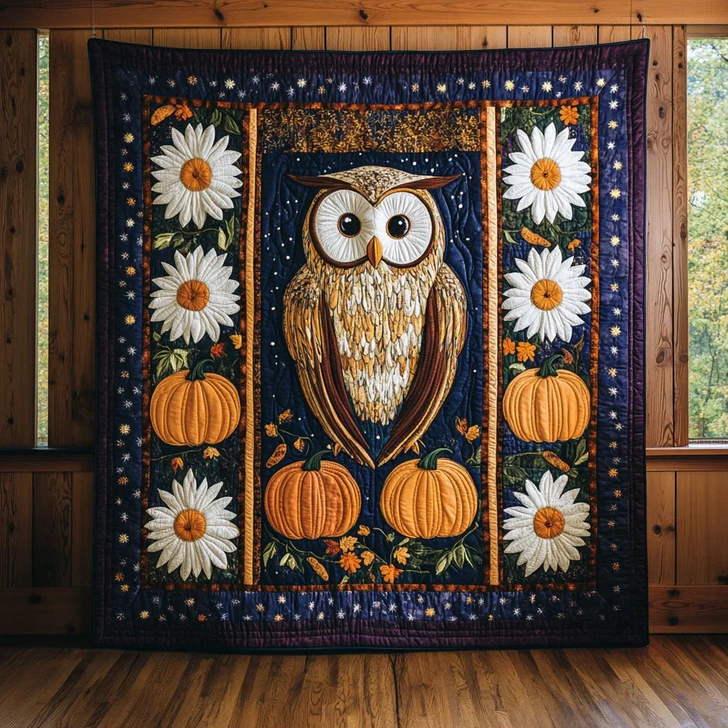 Golden Gaze Quilt Blanket
