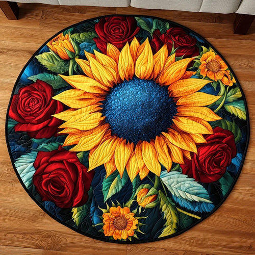 Golden Glory Quilted Round Mat
