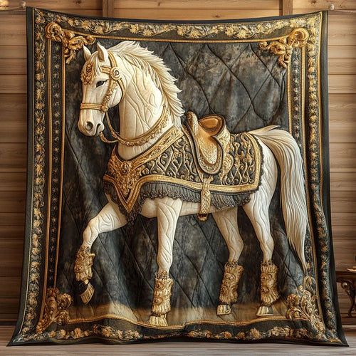 Golden Guardian Quilt Blanket