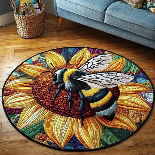 Golden Harvest Keeper Quilted Round Mat