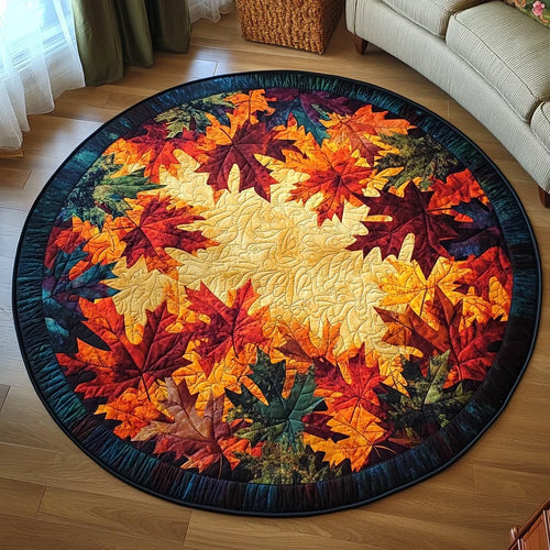 Golden Harvest Quilted Round Mat