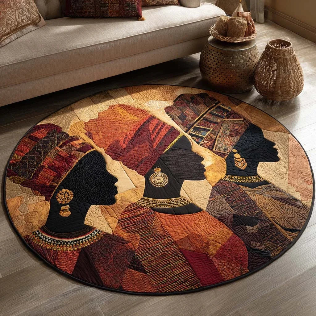 Golden Heritage Quilted Round Mat