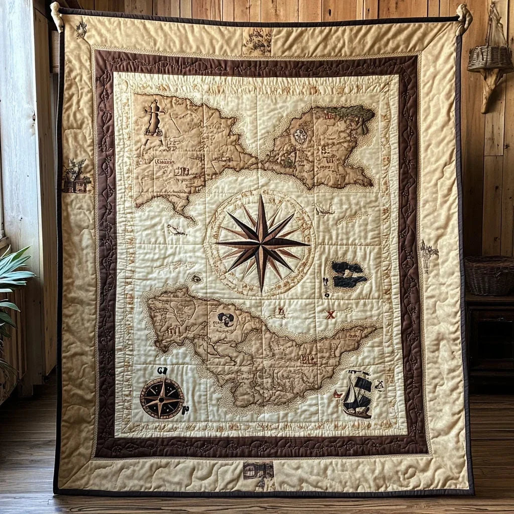Golden Horizon Quilt Blanket