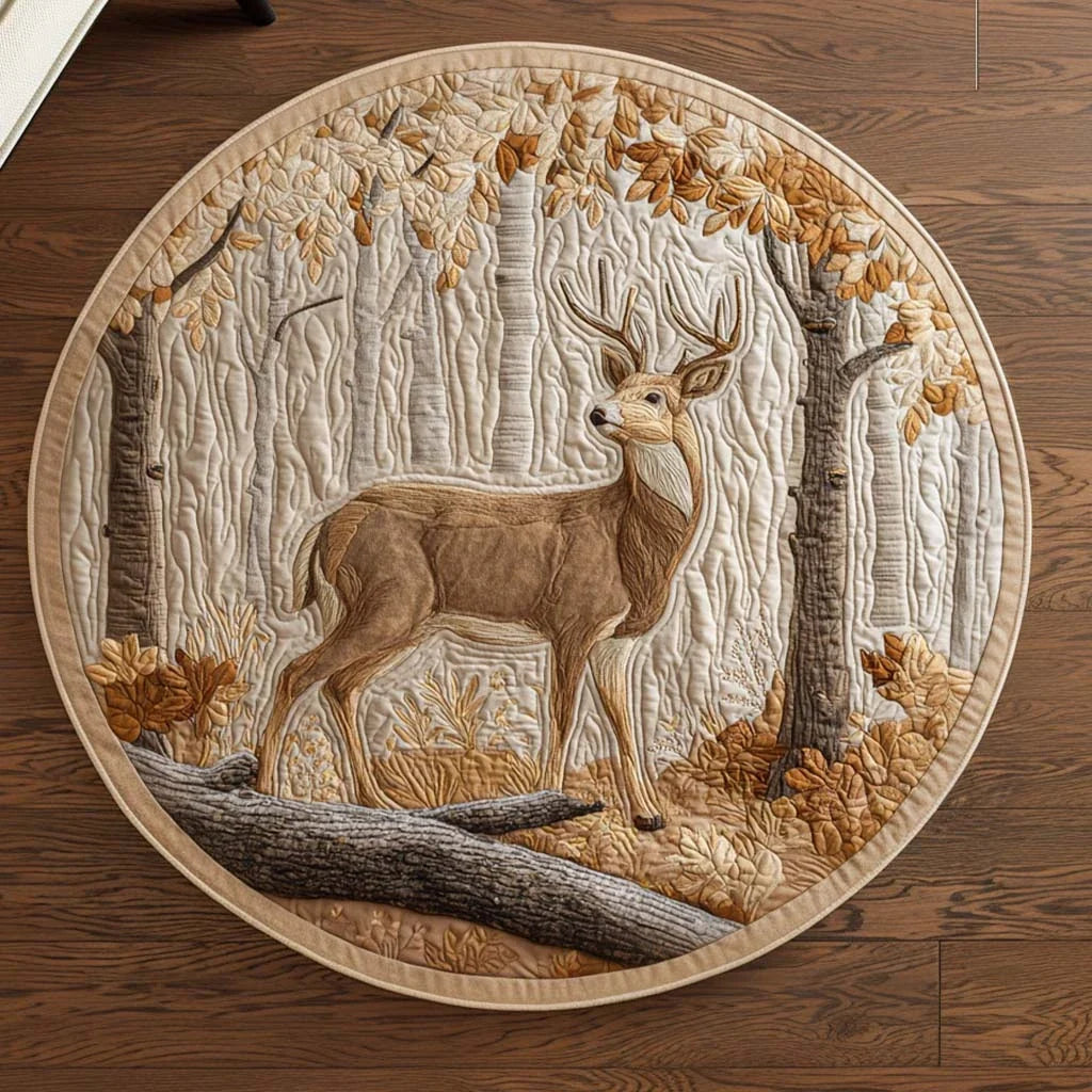 Golden Horizon Quilted Round Mat