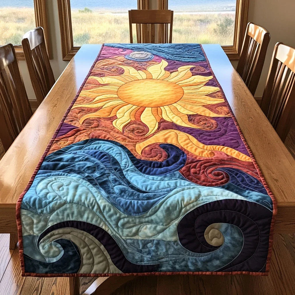 Golden Horizon Quilted Table Runner