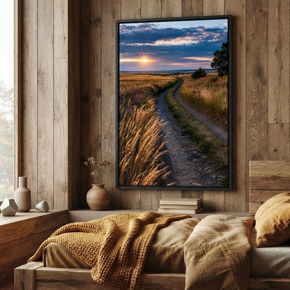Golden Hour Journey Home Canvas Wall Art