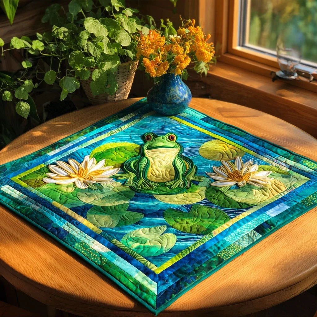 Golden Hour Leap Quilted Table Topper