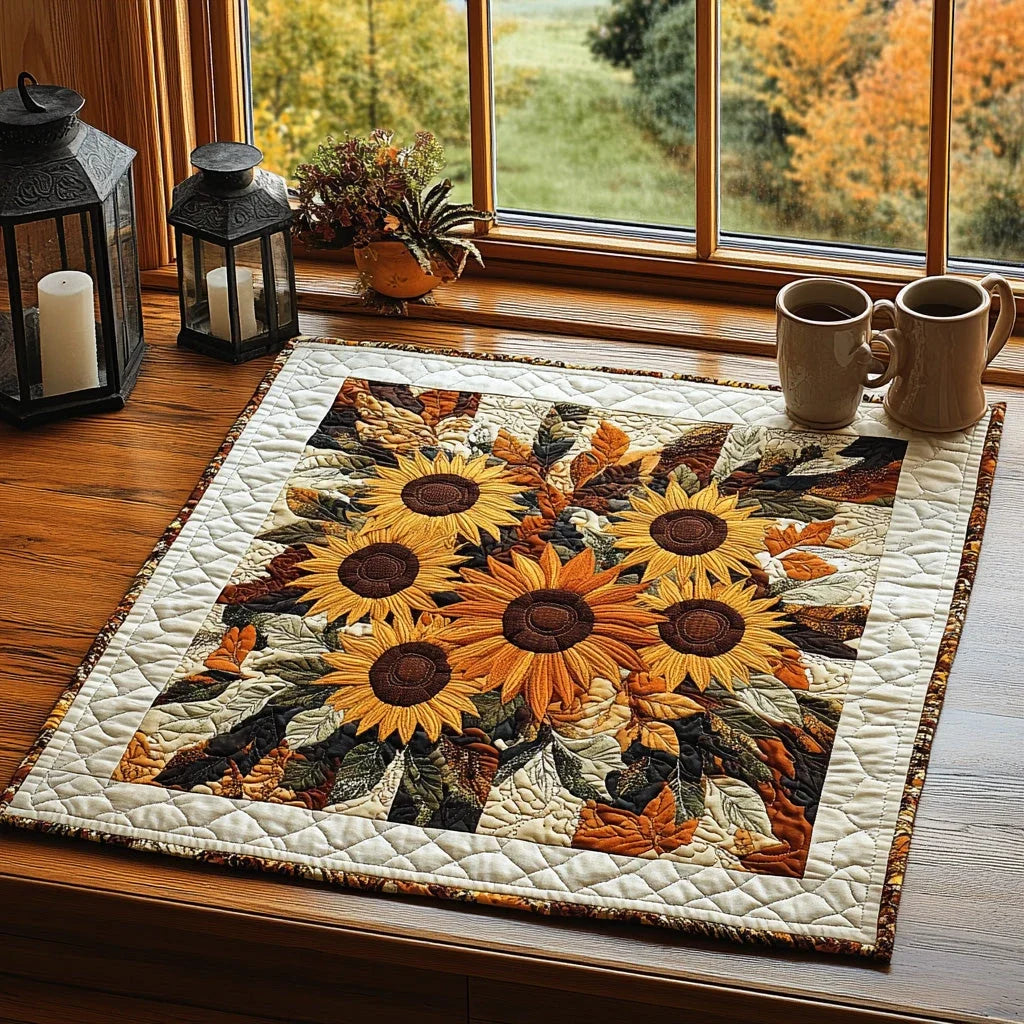 Golden Hour Quilted Table Topper
