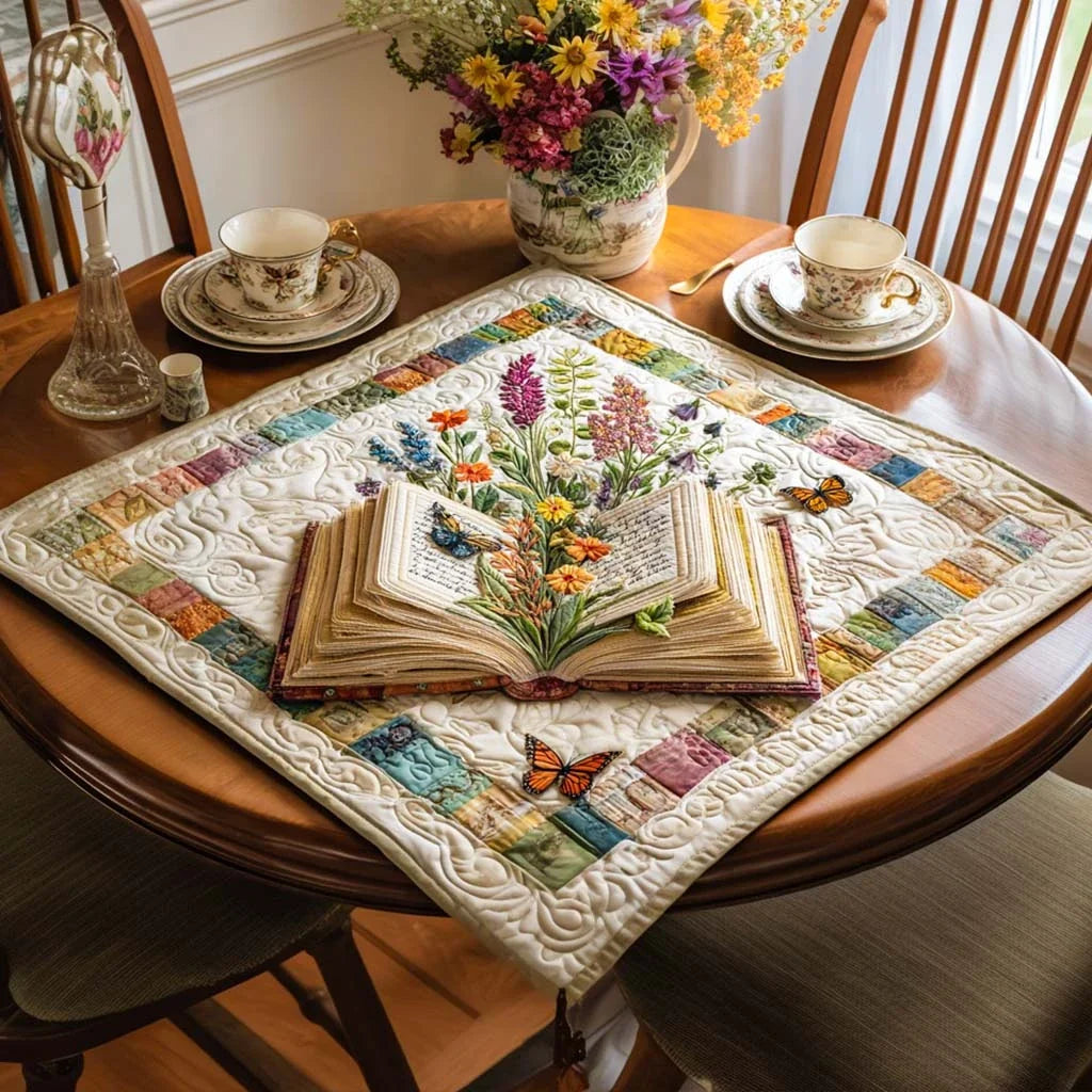Golden Hour Reads Quilted Table Topper