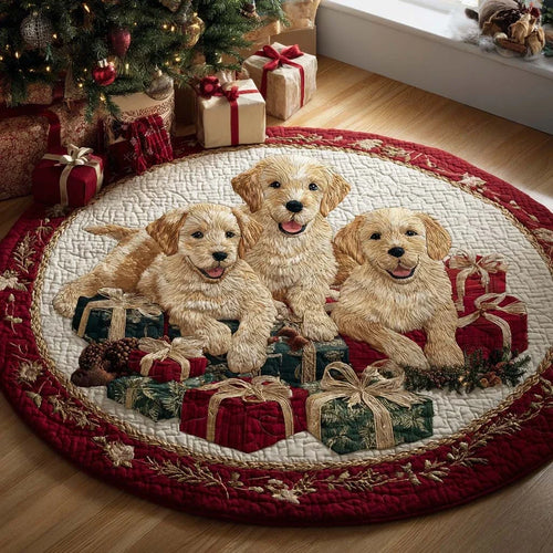 Golden Innocence Quilted Round Mat