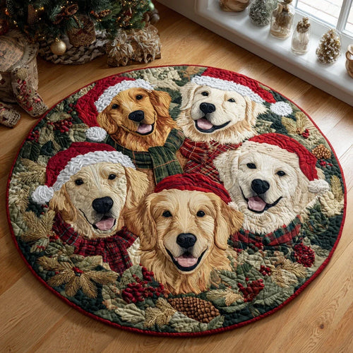 Golden Joy Quilted Round Mat
