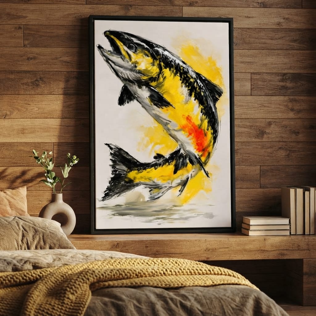 Golden Leap Towards The Morning Sun Canvas Wall Art