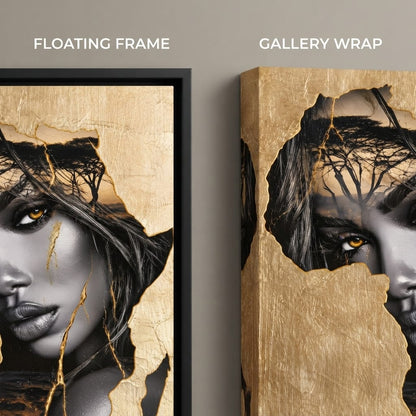 Golden Legacy of the Savannah Soul Canvas Wall Art