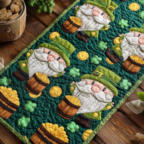 Golden Leprechaun Quilted Table Runner