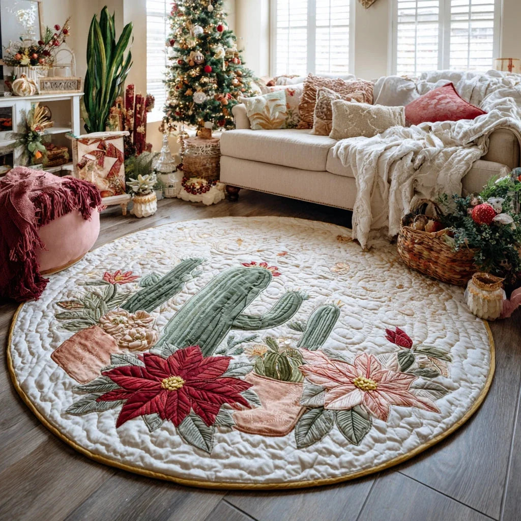 Golden Mirage Quilted Round Mat