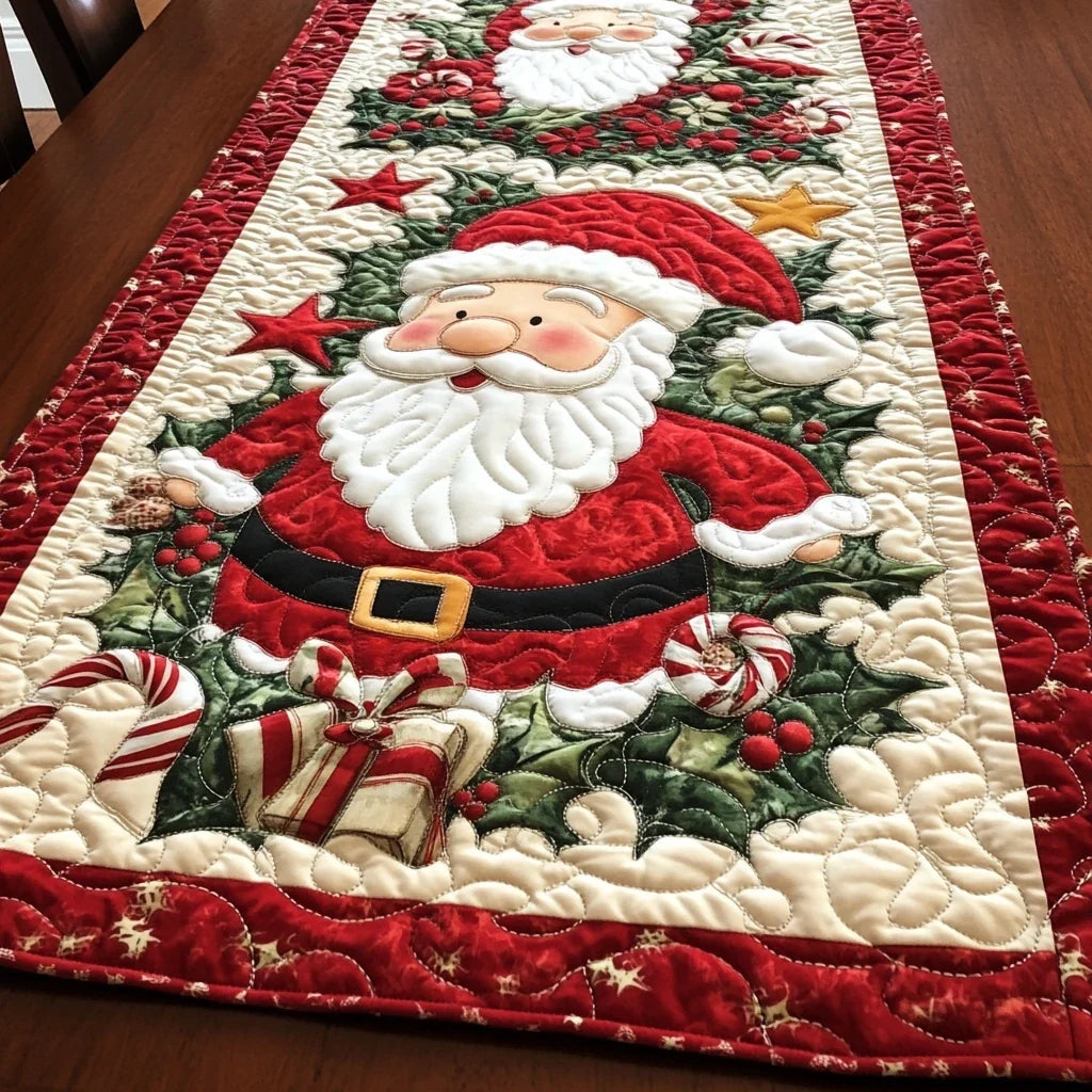 Golden Noel Quilted Table Runner