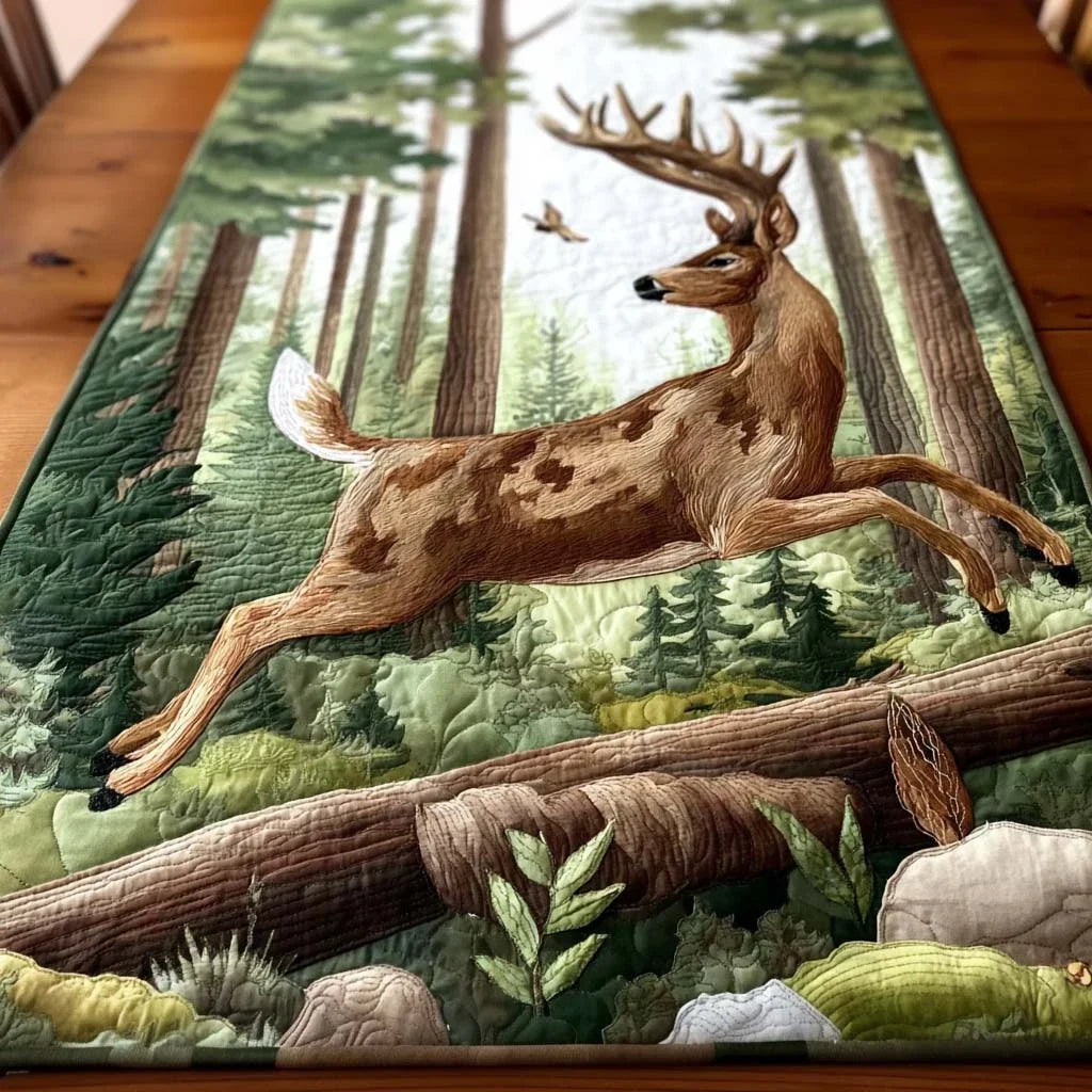 Golden Path Quilted Table Runner