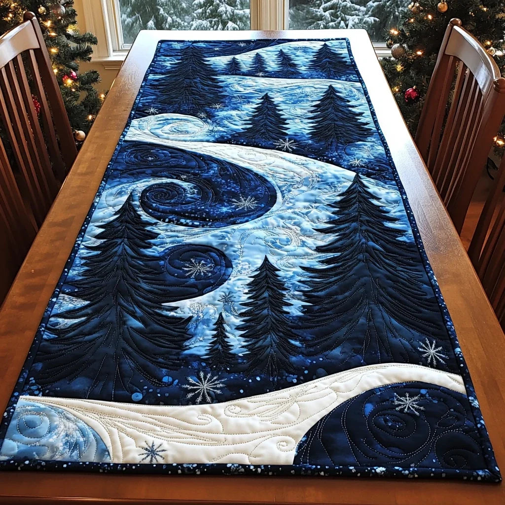 Golden Pine Quilted Table Runner