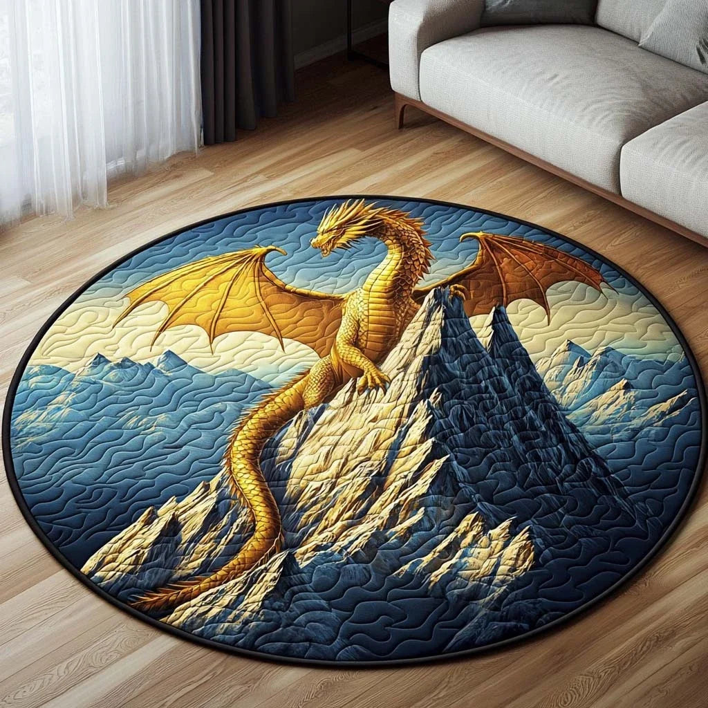 Golden Pinnacle Quilted Round Mat