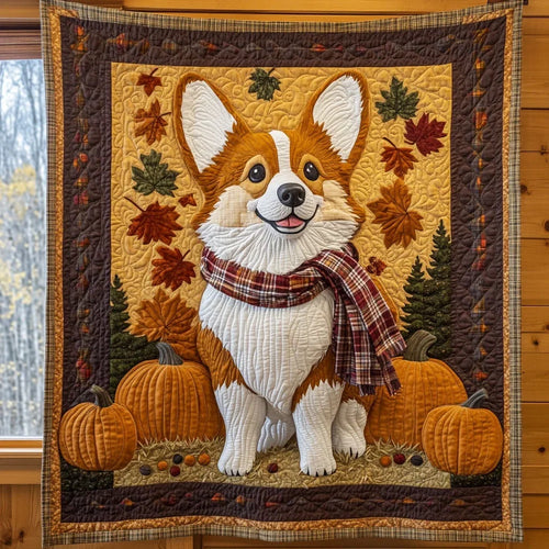 Golden Pup Quilt Blanket