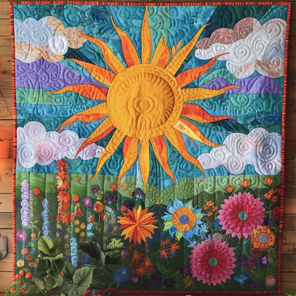 Golden Retreat Quilt Blanket - Quilted Blanket by Wild and Way