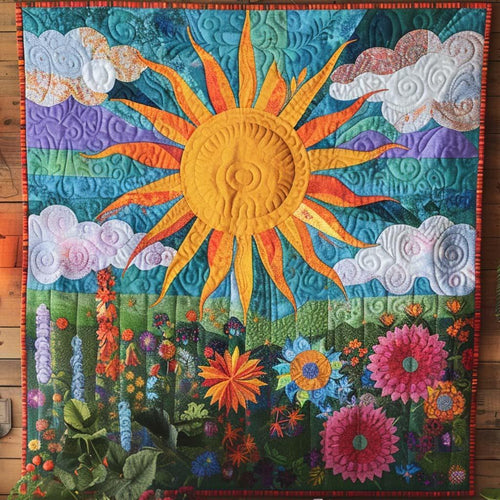 Golden Retreat Quilt Blanket - Quilted Blanket by Wild and Way