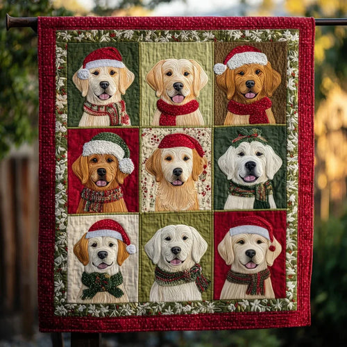 Golden Retriever Joy Quilt Blanket