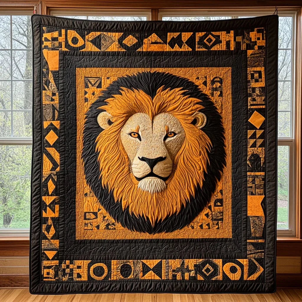 Golden Roar Quilt Blanket