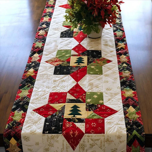 Golden Spark Quilted Table Runner