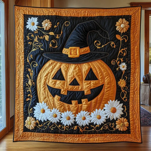 Golden Spell Quilt Blanket
