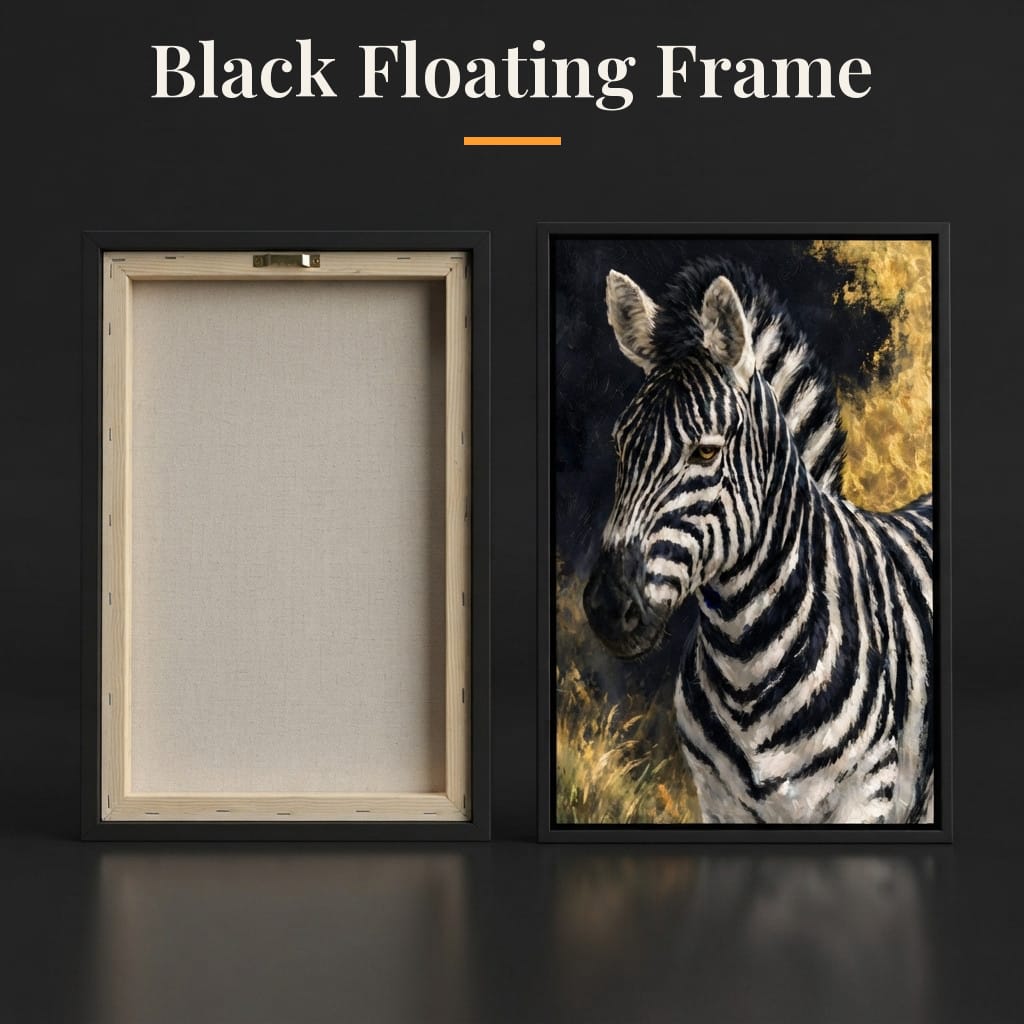 Golden Stripes of the Midnight Plains Canvas Wall Art