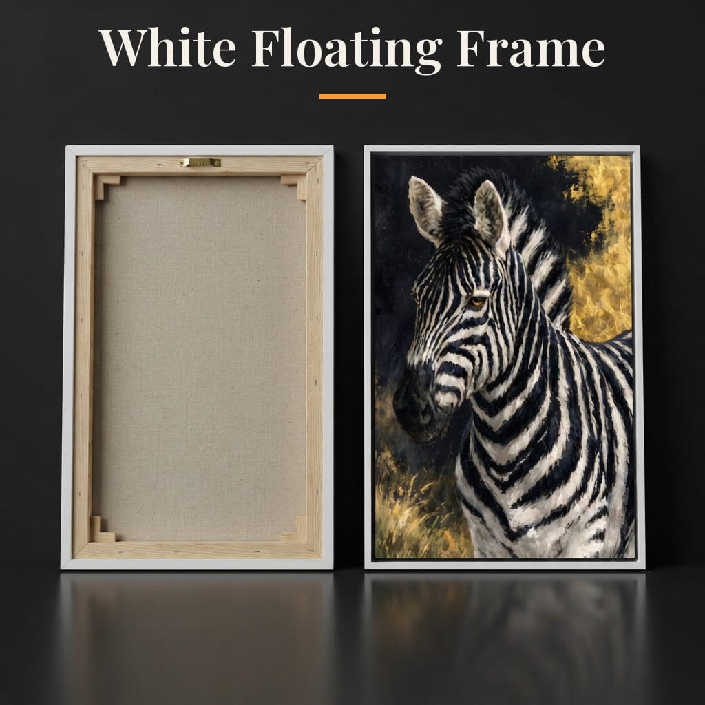 Golden Stripes of the Midnight Plains Canvas Wall Art