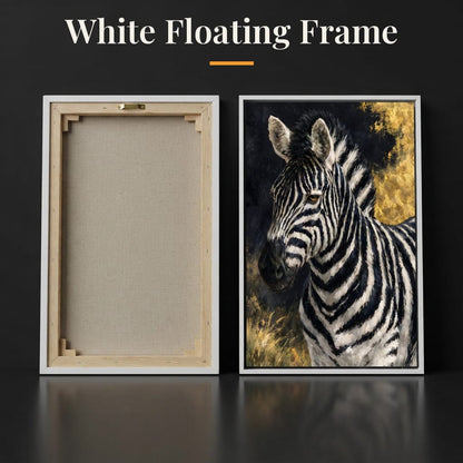 Golden Stripes of the Midnight Plains Canvas Wall Art