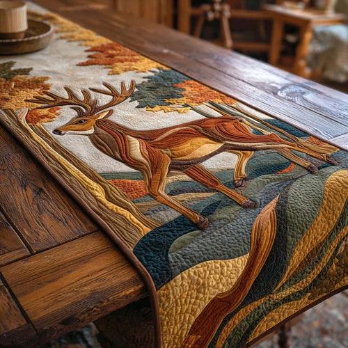 Golden Trail Runner Quilted Table Runner