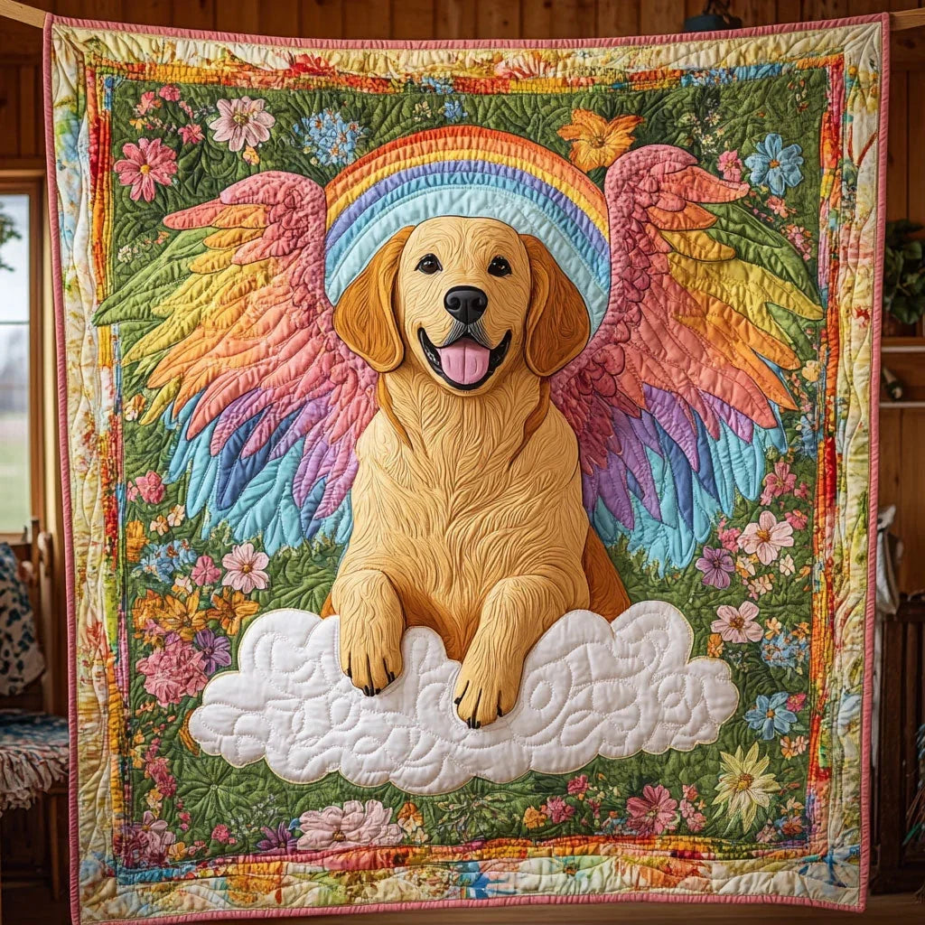 Golden Wing Quilt Blanket