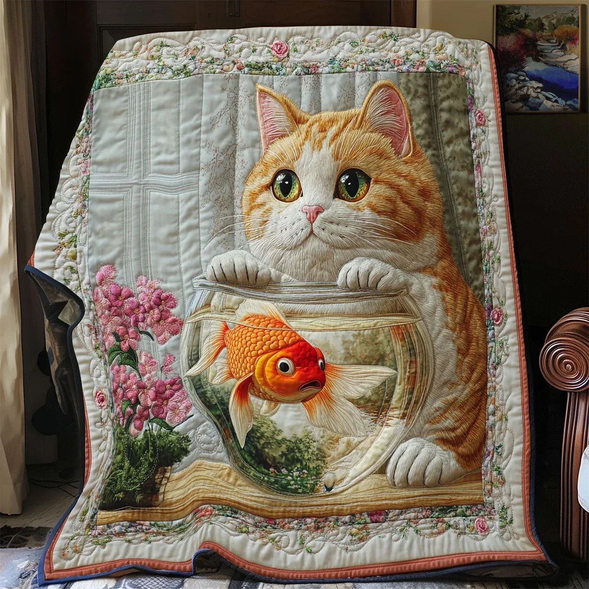 Goldfish Dreams Quilt Blanket