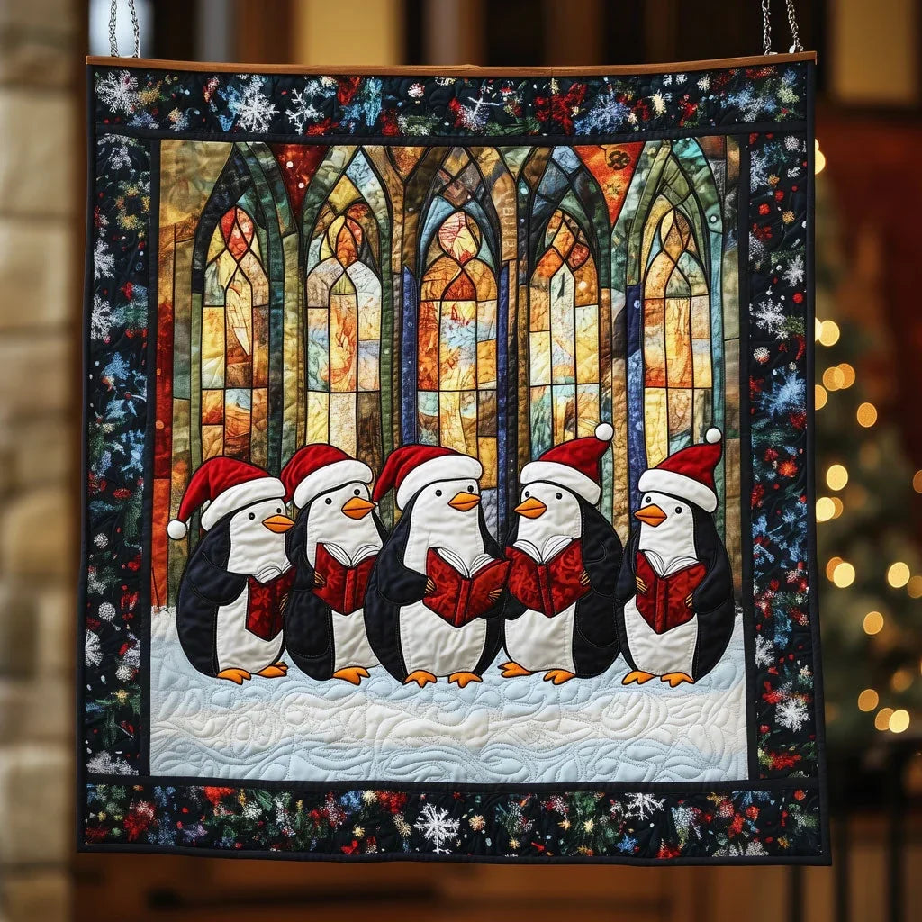Gothic Christmas Carol Quilt Blanket