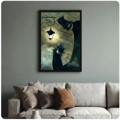 Gothic Victorian Lantern Figure Canvas Art Wall Art
