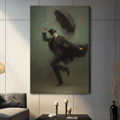 Gothic Gentleman Storm Dance Canvas Wall Art