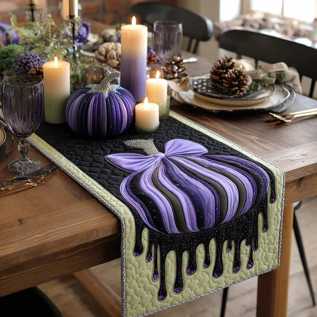 Gothic Glow Quilted Table Runner